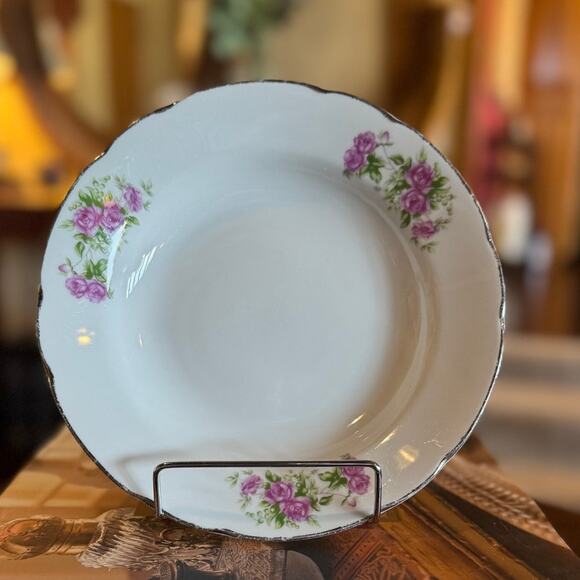 Vintage Cottage Core Yamatsu Japan Petit Rose Soup Bowl - Picture 1 of 6